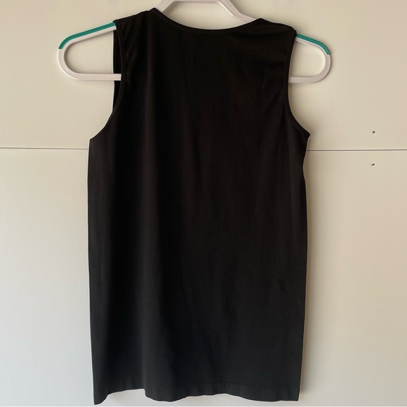 LC & Couture Women's Black Rhinestone Glitter Blouse Stretch Tank Top, Sz M/L - Picture 10 of 10